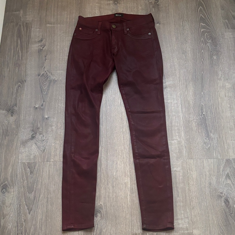 HudsonBurgundy Skinny Jeans
